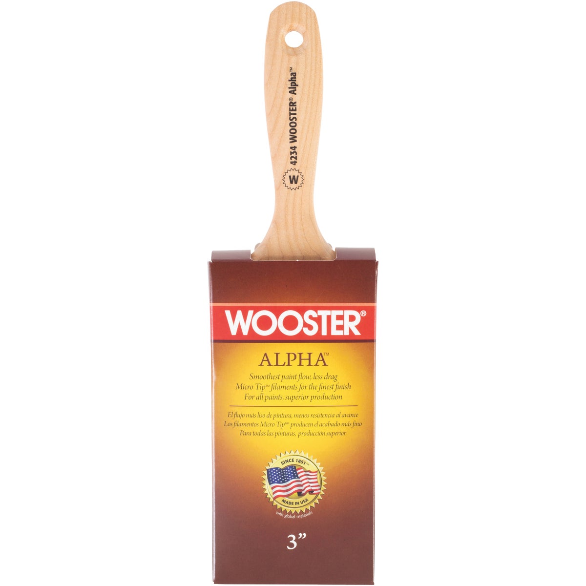 Wooster Alpha 3 In. Firm Wall Paint Brush