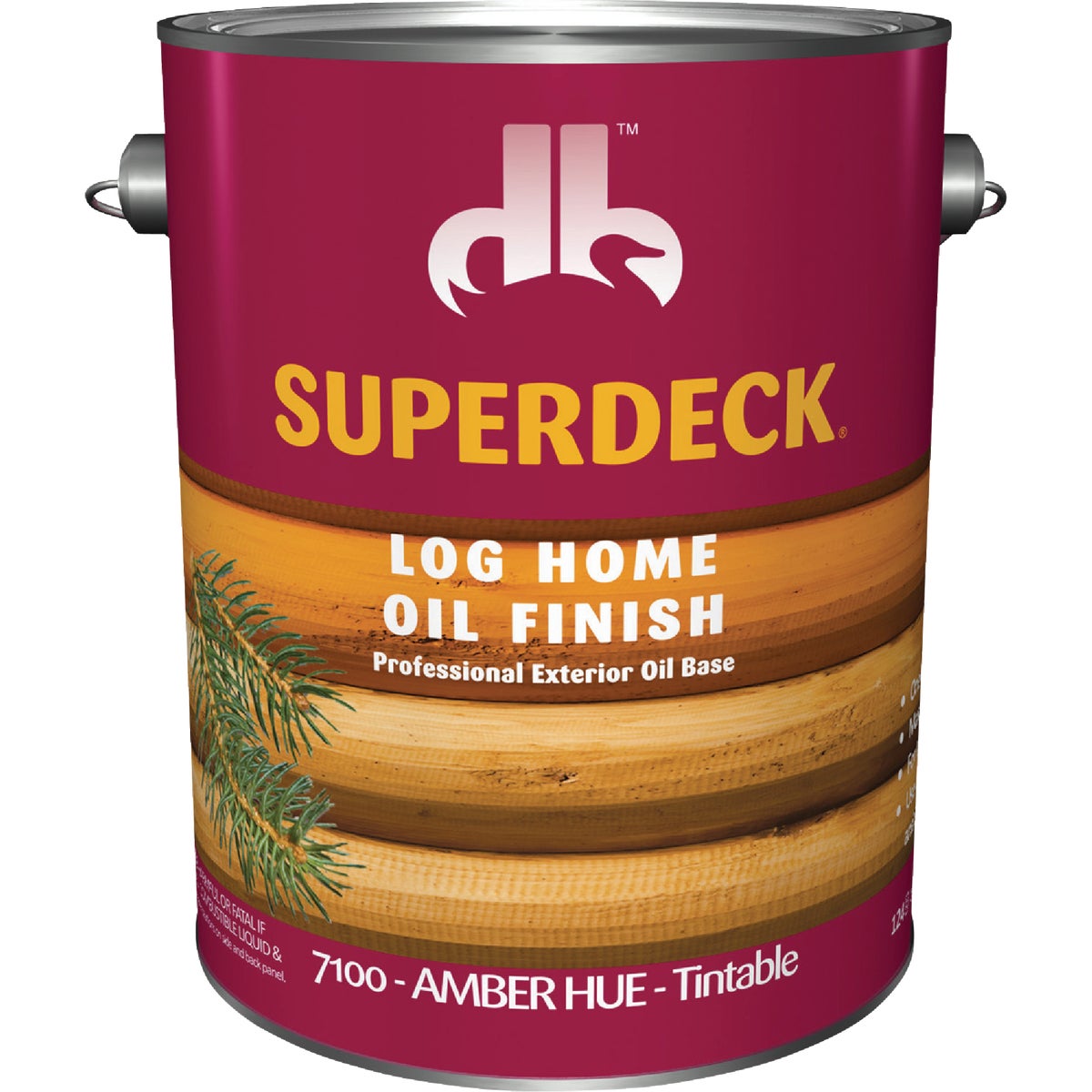Duckback SUPERDECK VOC Translucent Log Home Oil Finish, Amber Hue, 1 Gal.