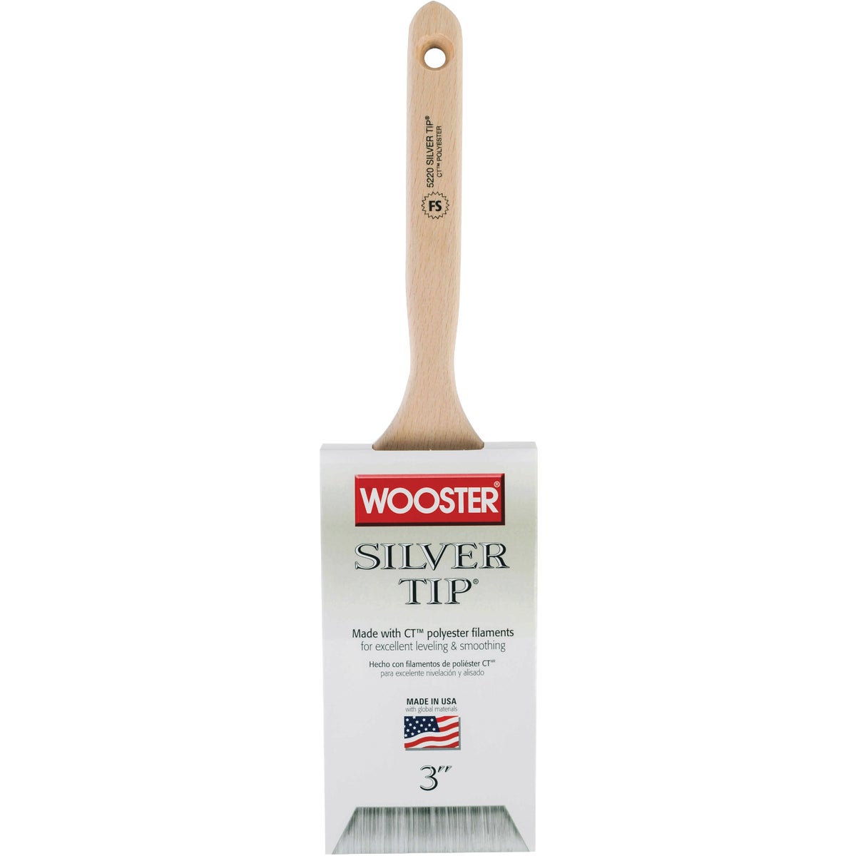 Wooster SILVER TIP 3 In. Chisel Trim Flat Sash Paint Brush