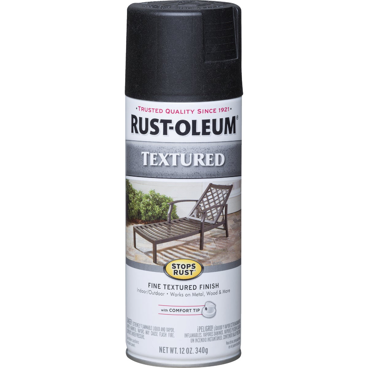 Rust-Oleum Stops Rust 12 Oz. Textured Finish Spray Paint, Black