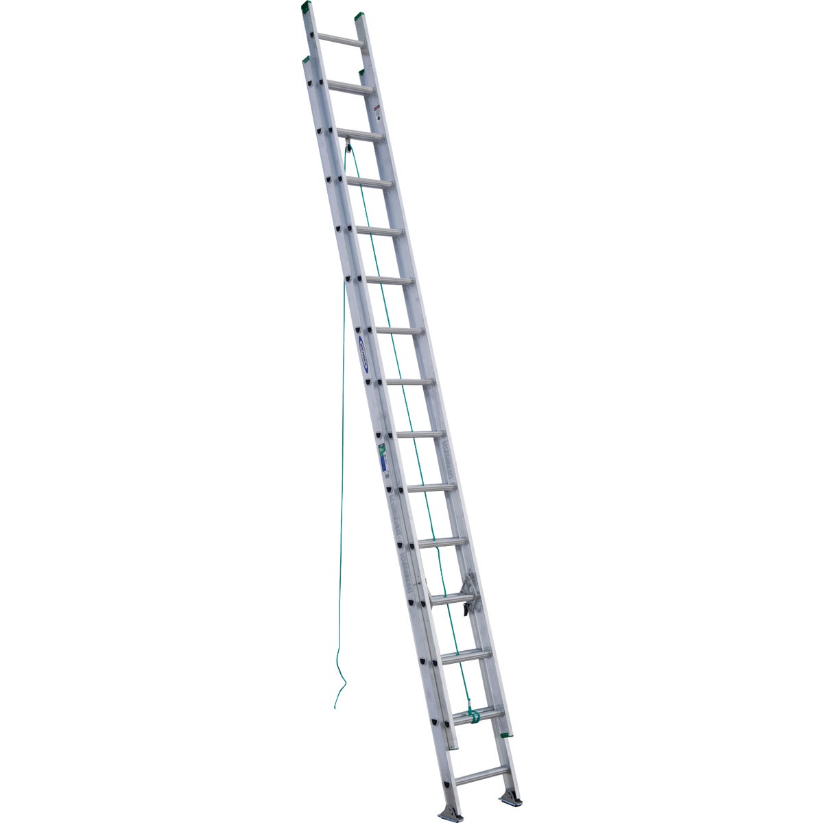 Werner 28 Ft. Aluminum Extension Ladder with 225 Lb. Load Capacity Type II Duty Rating