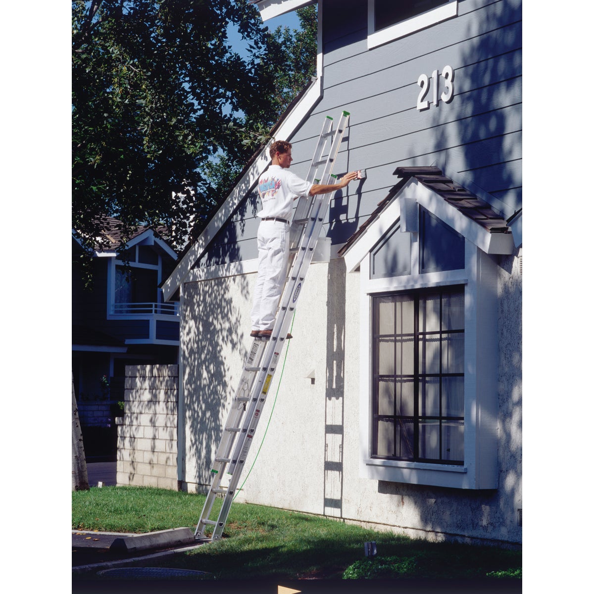 Werner 28 Ft. Aluminum Extension Ladder with 225 Lb. Load Capacity Type II Duty Rating