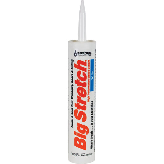 Sashco Big Stretch 10.5 Oz. Acrylic Elastomeric Caulk, White