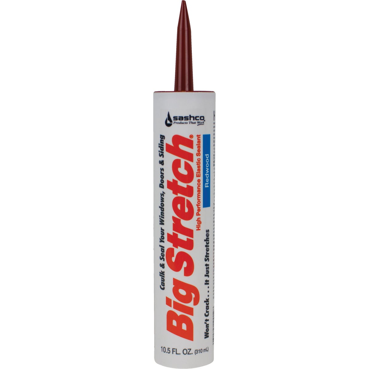 Sashco Big Stretch 10.5 Oz. Acrylic Elastomeric Caulk, Redwood