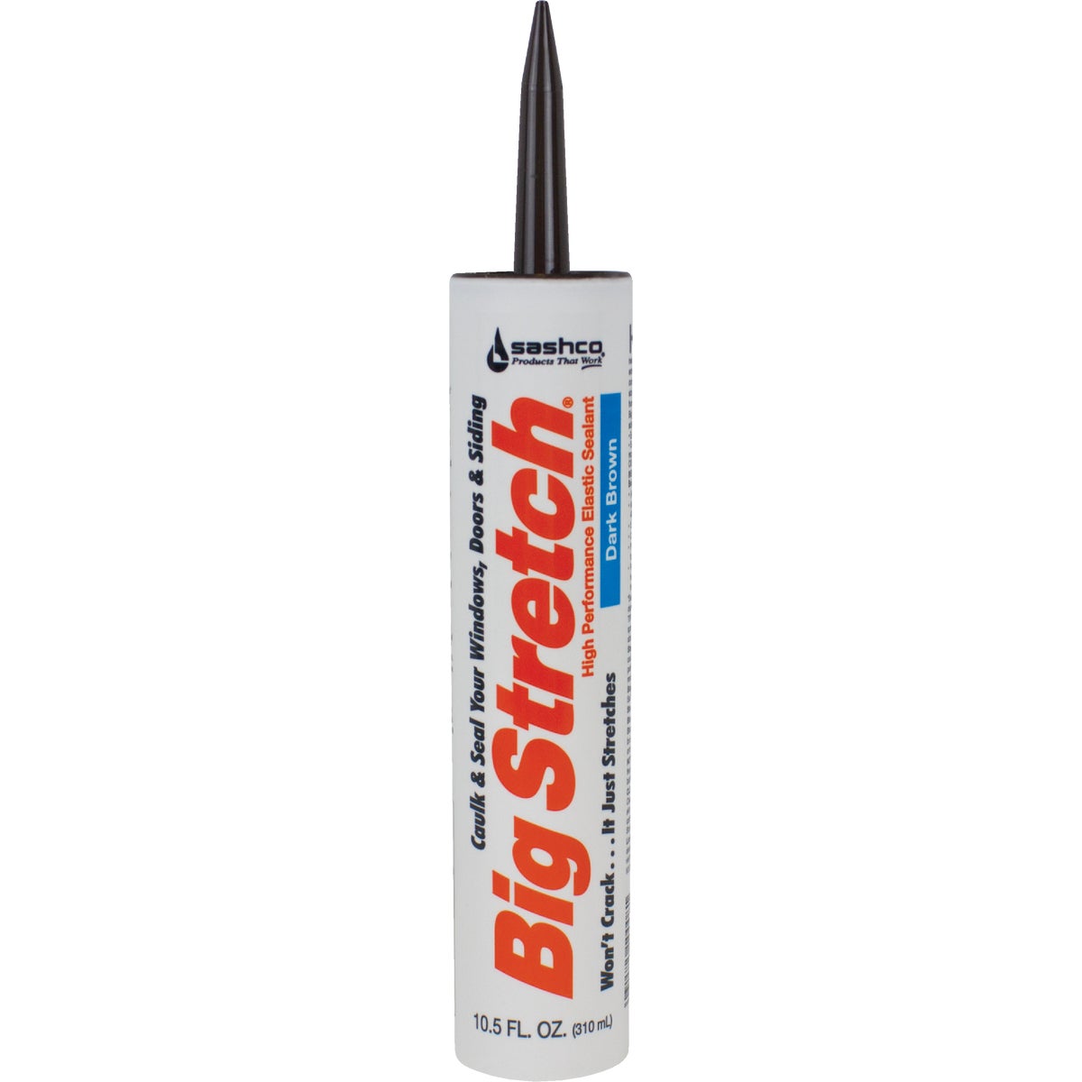 Sashco Big Stretch 10.5 Oz. Acrylic Elastomeric Caulk, Dark Brown