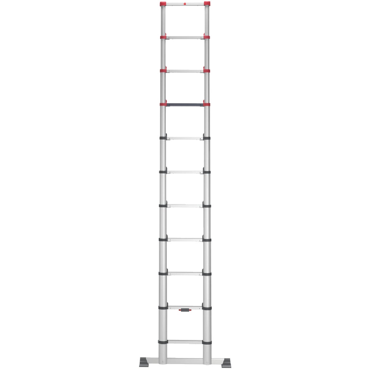 Hailo 11 Ft. Aluminum 11-Rung Telescoping Ladder with 330 Lb. Load Capacity