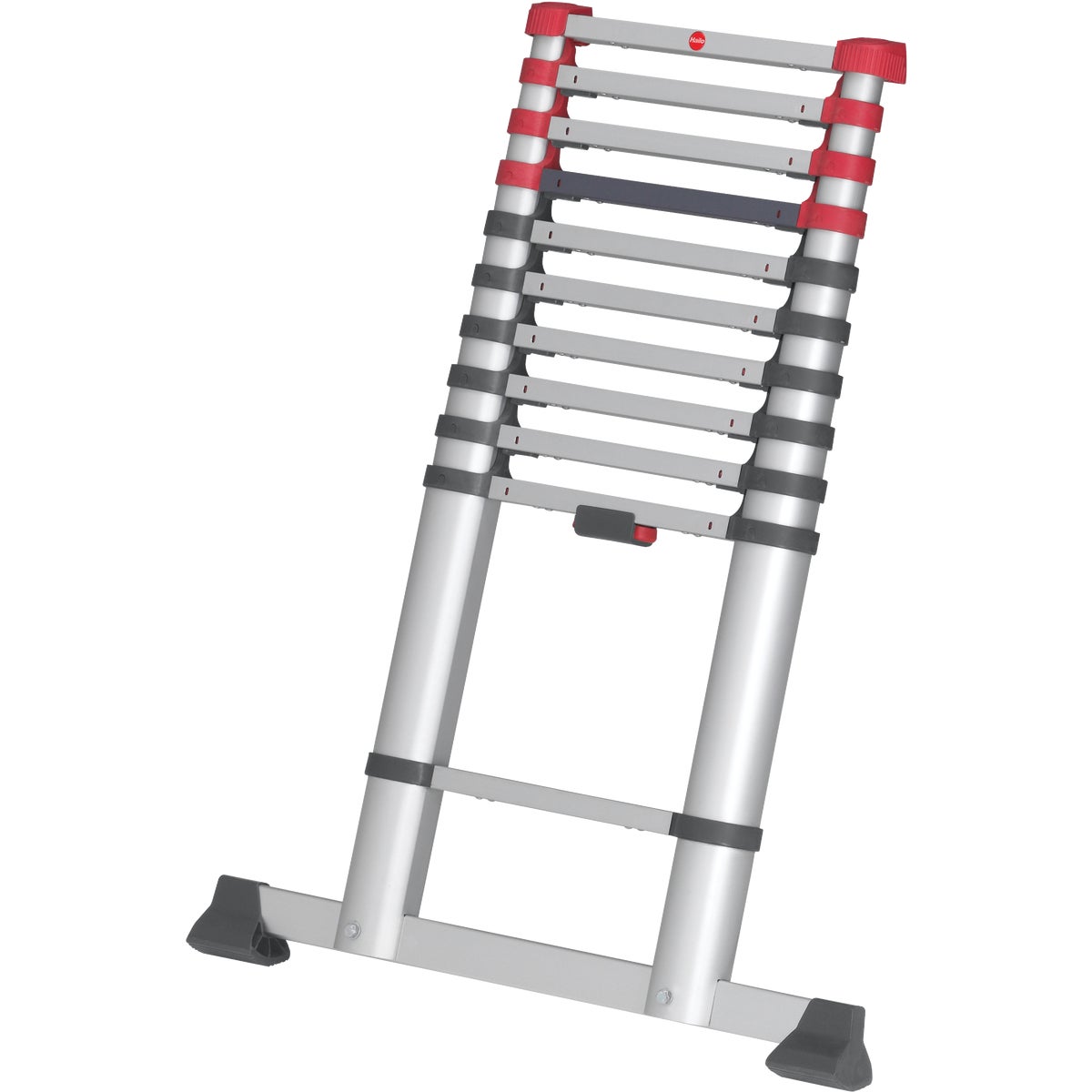 Hailo 11 Ft. Aluminum 11-Rung Telescoping Ladder with 330 Lb. Load Capacity