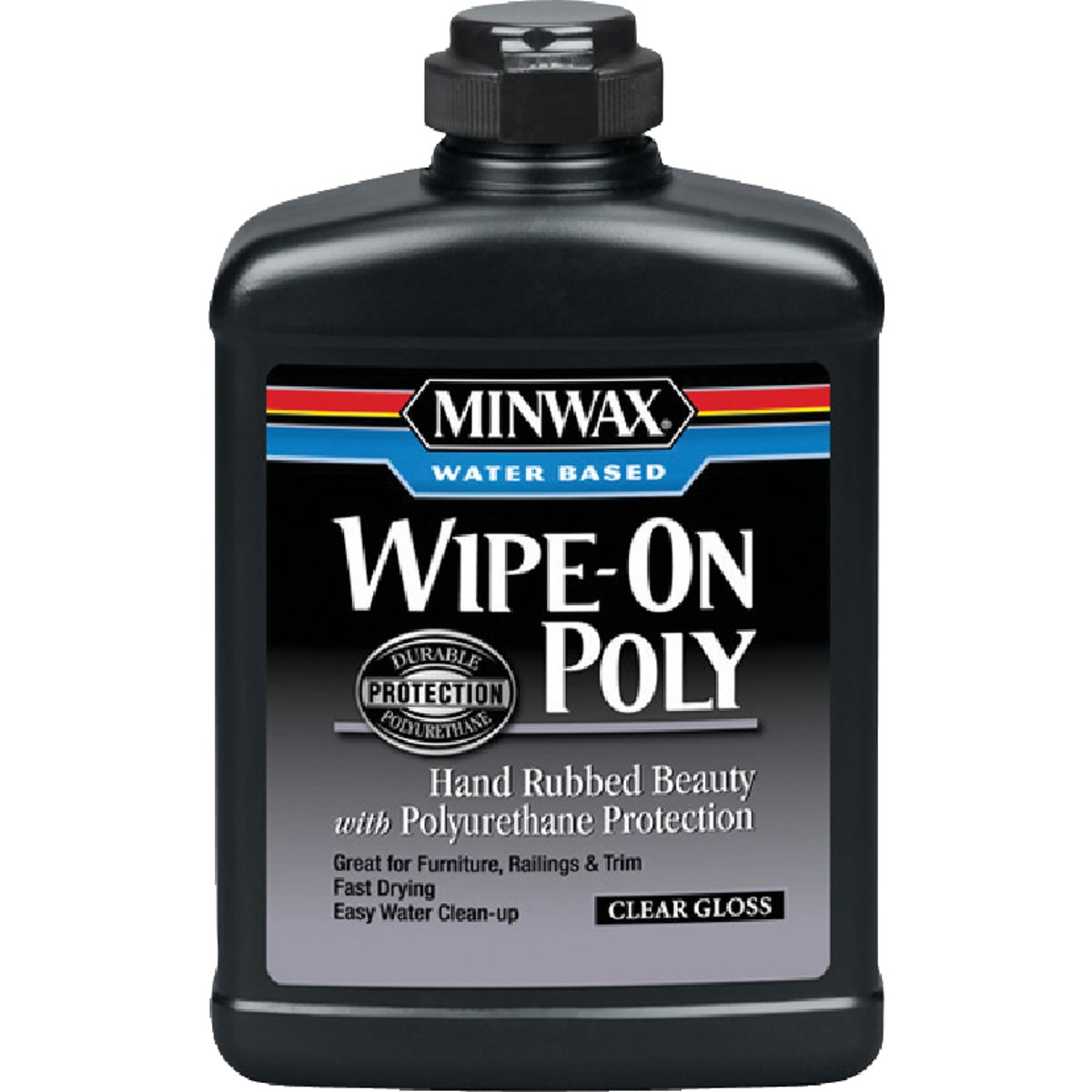 Minwax Gloss Water Based Wipe-On Interior Polyurethane, 1 Pt.