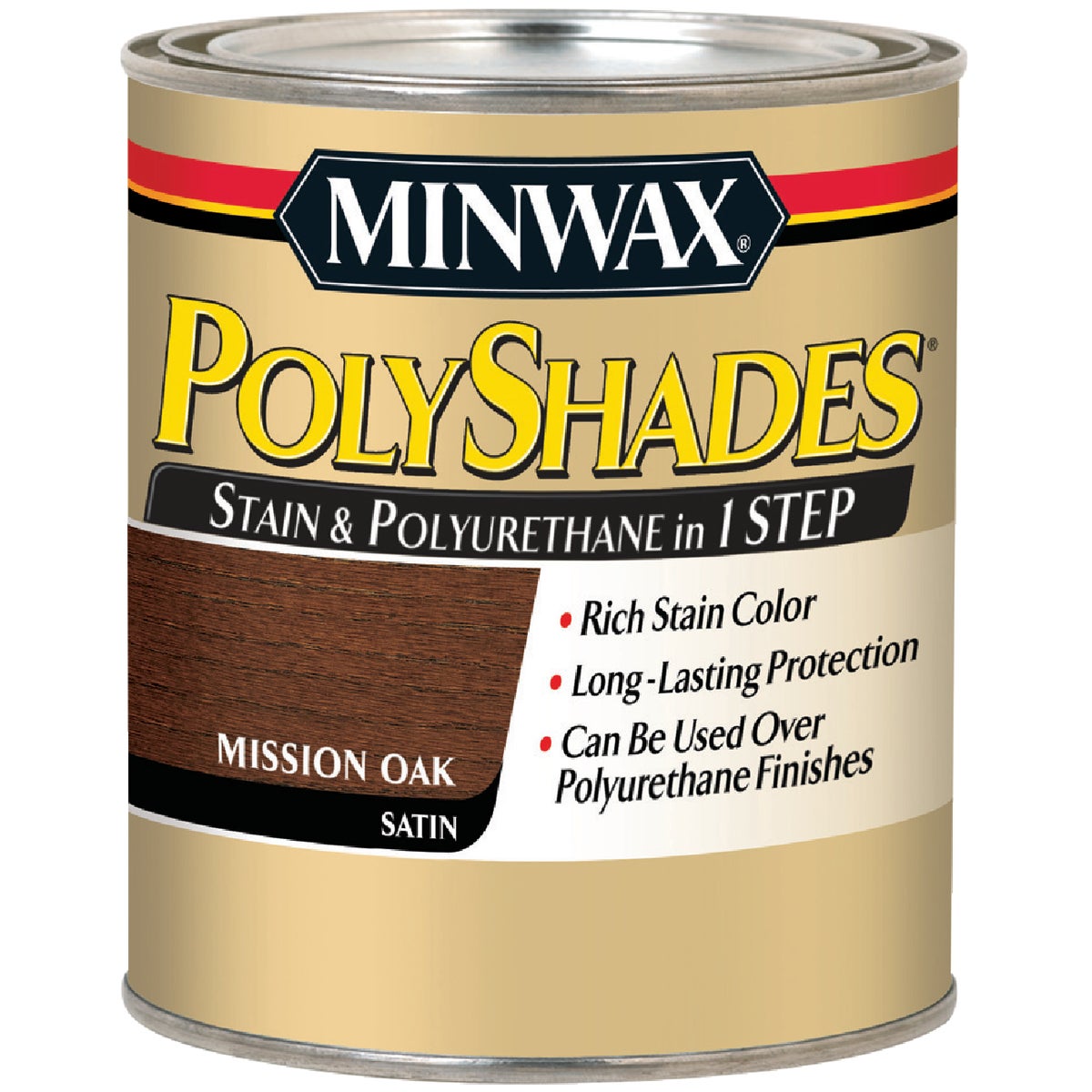 Minwax Polyshades 1/2 Pt. Satin 275 VOC Stain & Polyurethane In 1-Step, Mission Oak