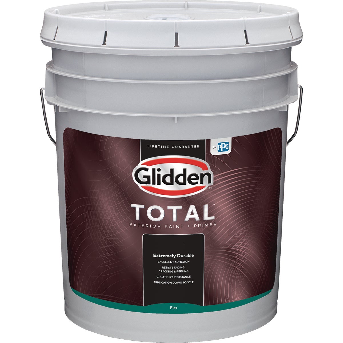 Glidden Total Exterior Paint + Primer Flat White & Pastel Base 5 Gallon