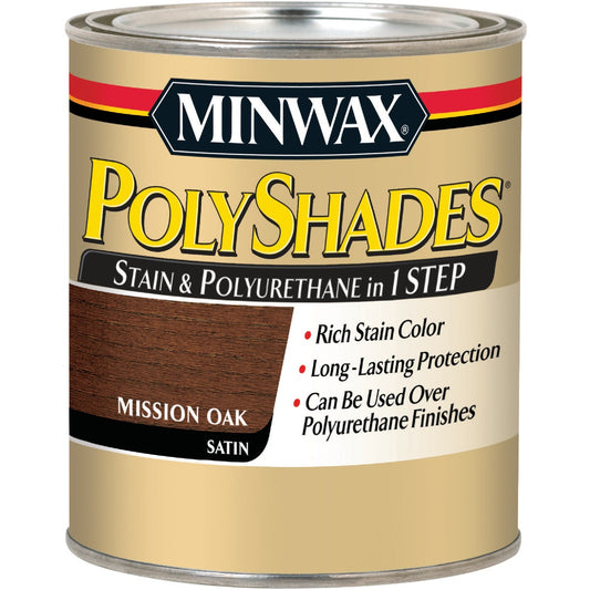 Minwax Polyshades 1 Qt. Satin 275 VOC Stain & Polyurethane In 1-Step, Mission Oak