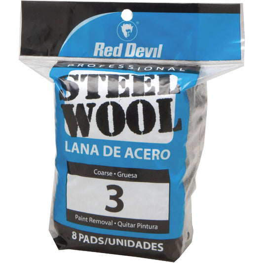 Red Devil #3 Steel Wool (8-Pack)