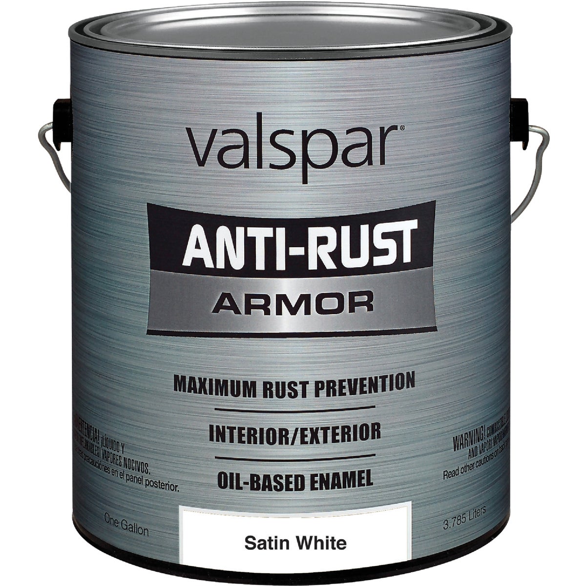 Valspar Anti-Rust Oil-Based Satin Armor Rust Control Enamel, White, 1 Gal.