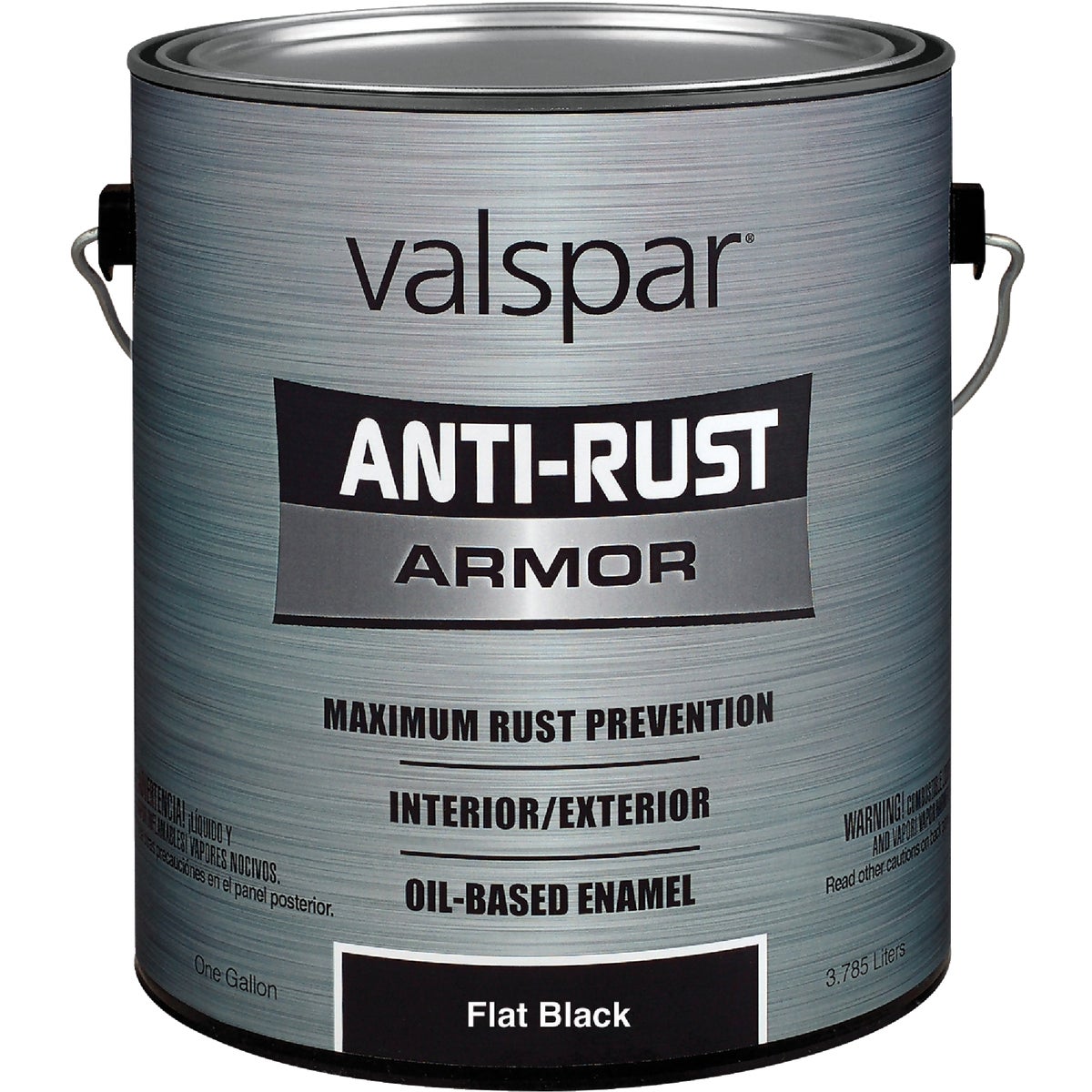 Valspar Anti-Rust Oil-Based Flat Armor Rust Control Enamel, Black, 1 Gal.