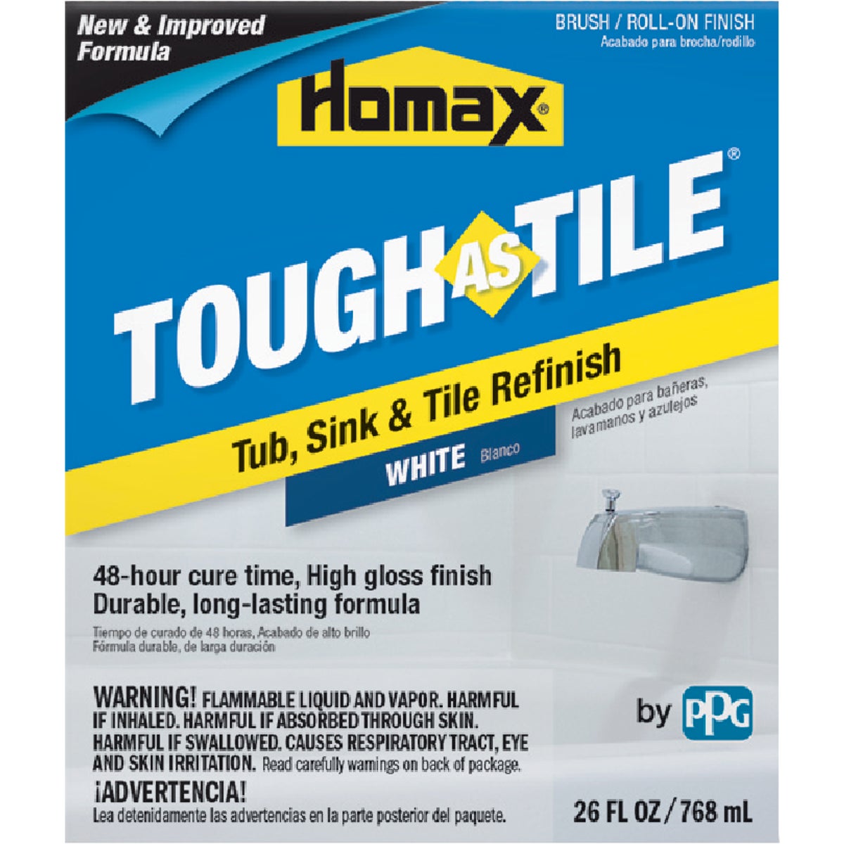 Homax Tough As Tile 26 Oz. White Tub, Sink, and Tile Finish