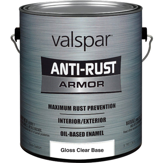 Valspar Anti-Rust Oil-Based Gloss Armor Rust Control Enamel, Clear Base, 1 Gal.