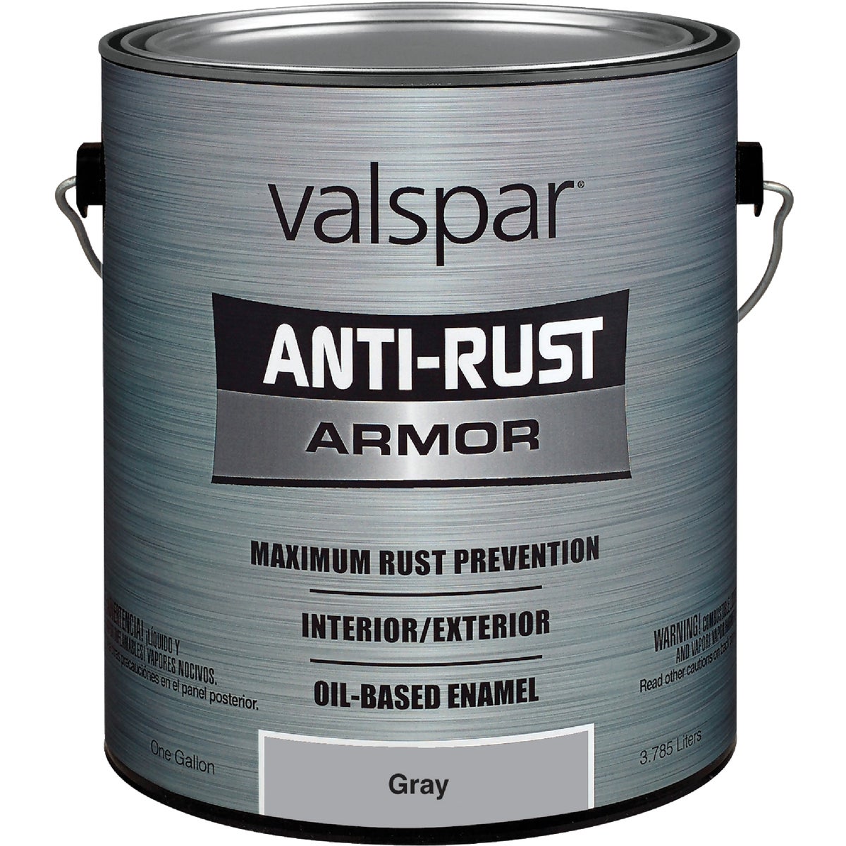 Valspar Anti-Rust Oil-Based Gloss Armor Rust Control Enamel, Gray, 1 Gal.