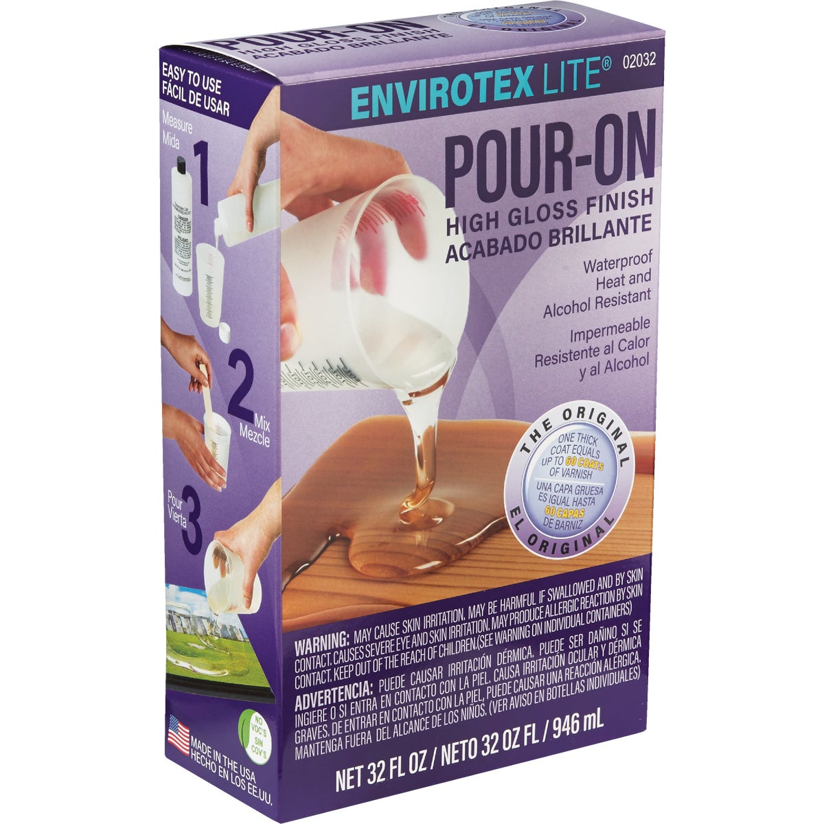 Envirotex Lite Pour-On 32 Oz. High-Gloss Finish