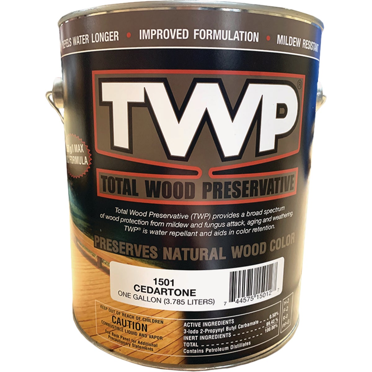 TWP1500 Series Low VOC Wood Preservative Deck Stain, Cedartone, 1 Gal.