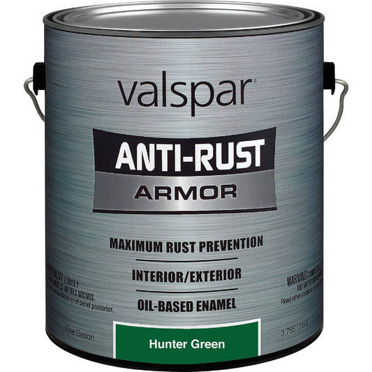 Valspar Anti-Rust Oil-Based Gloss Armor Rust Control Enamel, Hunter Green, 1 Gal.