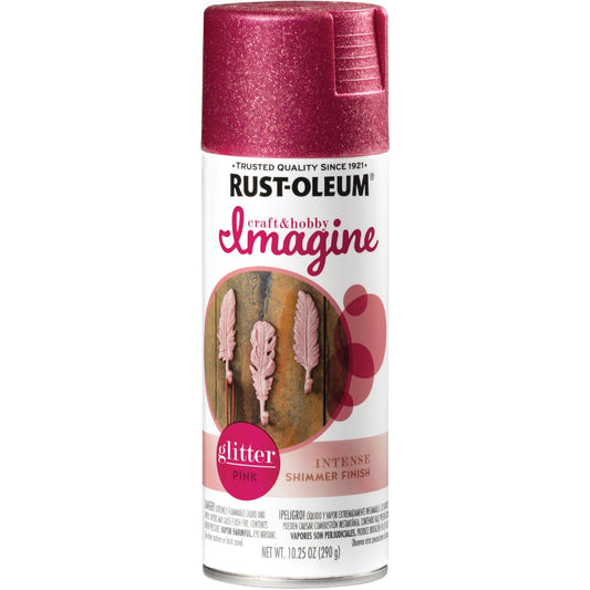 Rust-Oleum Imagine Craft & Hobby 10.25 Oz. Intense Pink Glitter Spray Paint