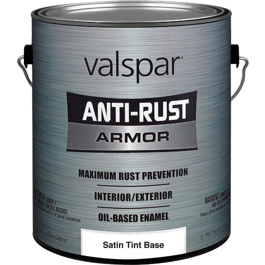 Valspar Anti-Rust Oil-Based Satin Armor Rust Control Enamel, Tint Base, 1 Gal.