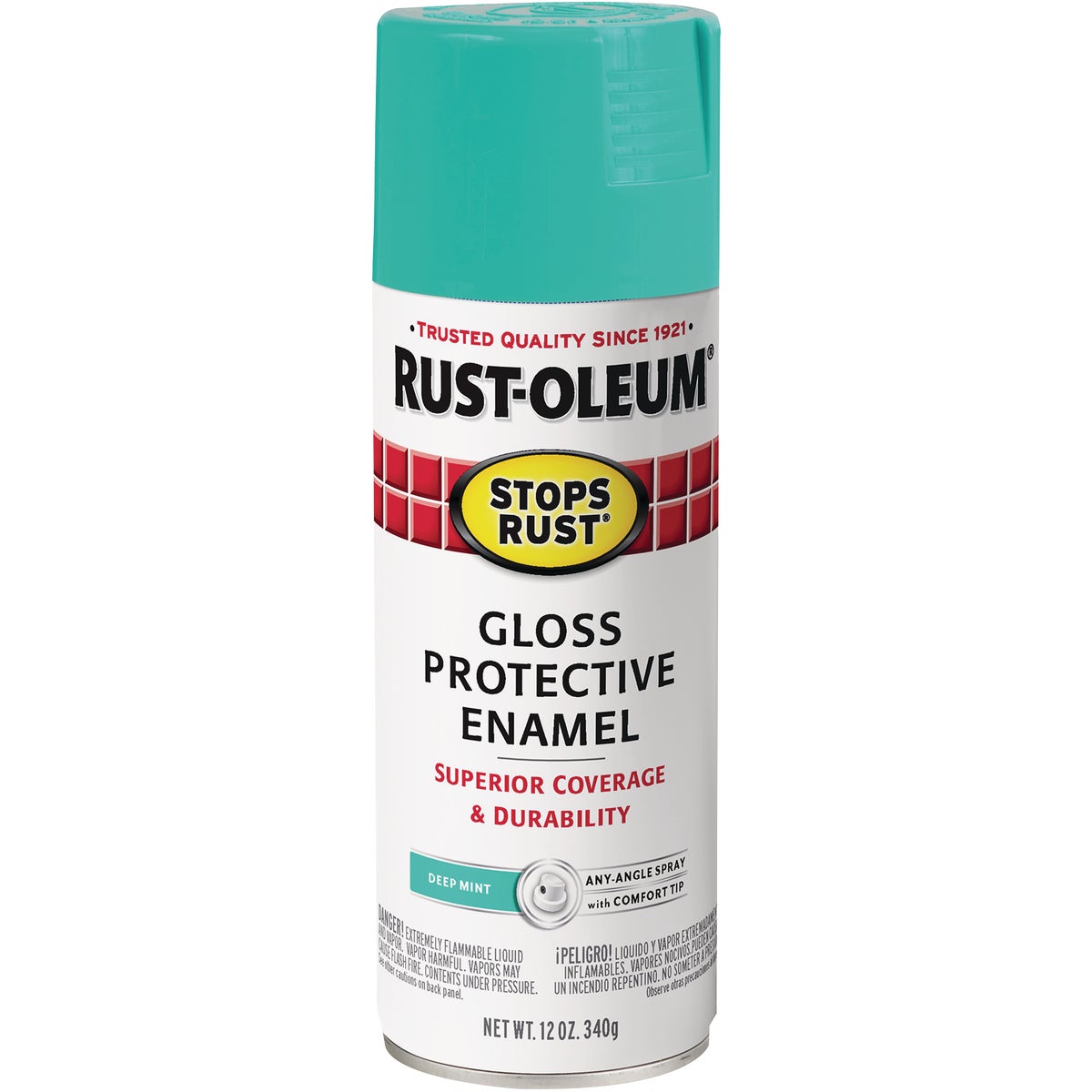 Rust-Oleum Stops Rust Gloss 12 Oz. Deep Mint Spray Paint Protective Enamel