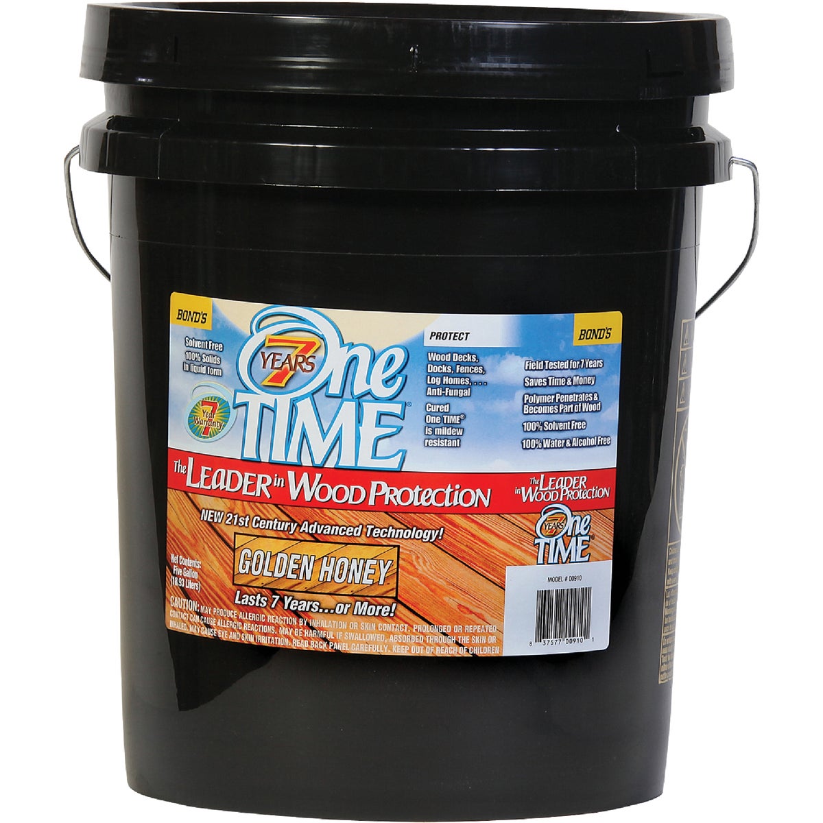 One TIME Golden Honey Wood Preservative, Protector & Stain All In One, 5 Gal.