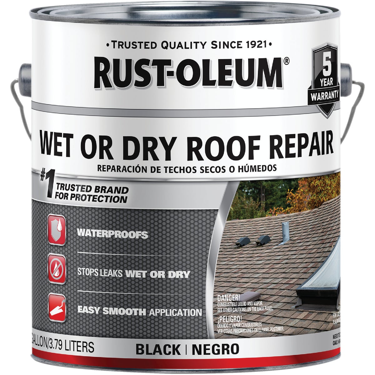 Rust-Oleum 1 Gal. Black Wet or Dry Roof Repair