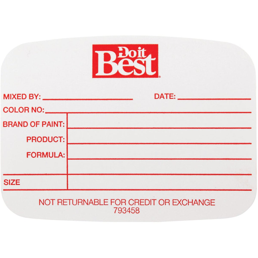 Do it Best Custom Color Sticker (500/Roll)