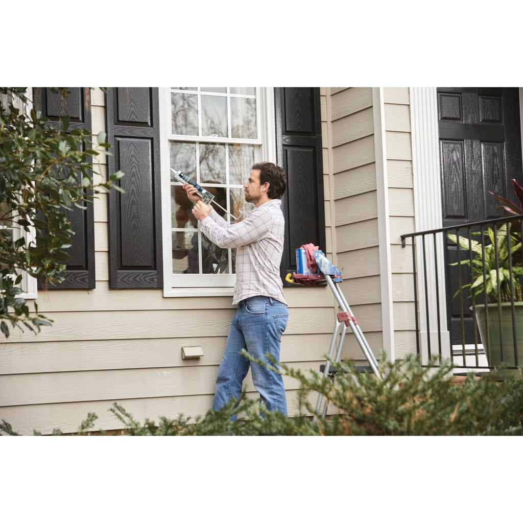 GE Supreme Silicone Window & Door Sealant, White, 10.1oz