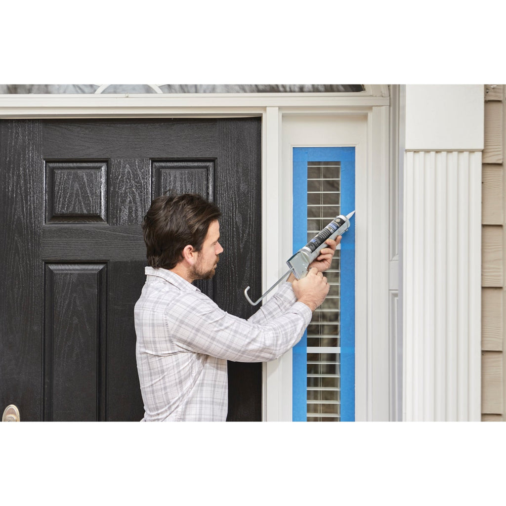 GE Supreme Silicone Window & Door Sealant, White, 10.1oz