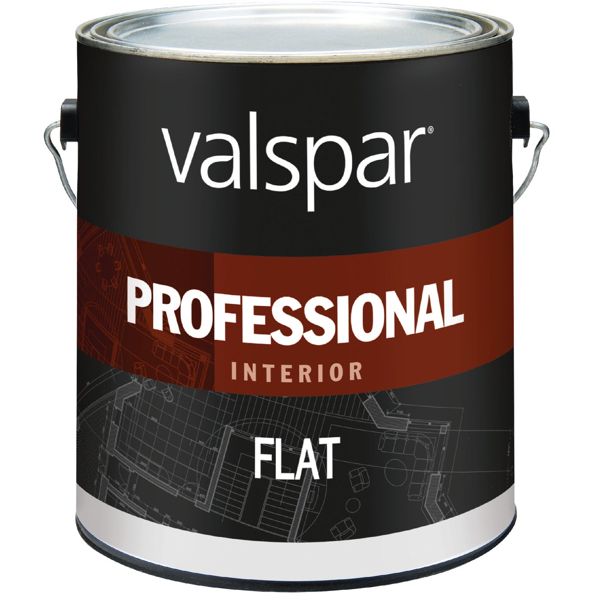 Valspar Professional Latex Flat Interior Wall Paint, High Hide White, 1 Gal.