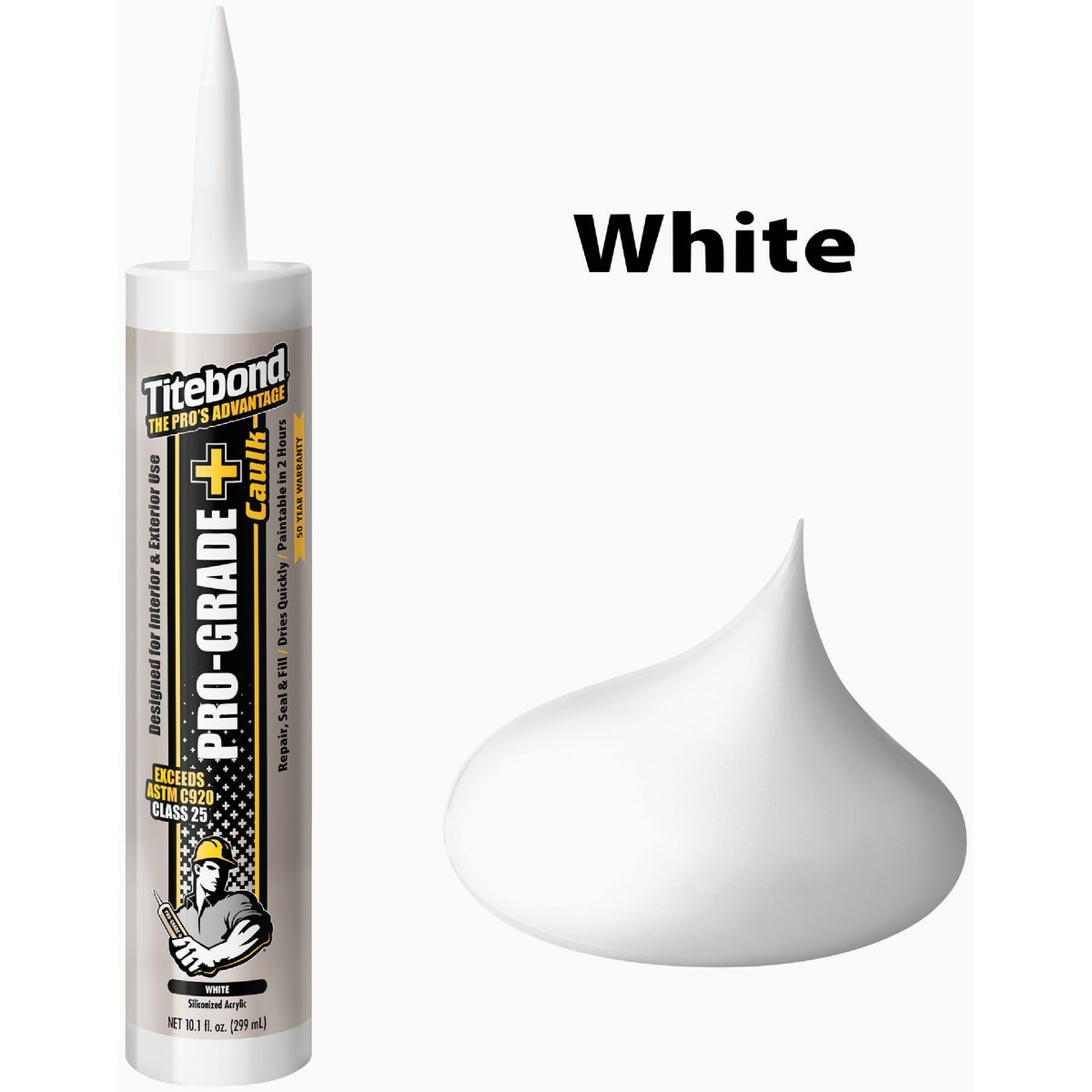 Titebond 10.1 Oz. White Pro-Grade Plus Caulk