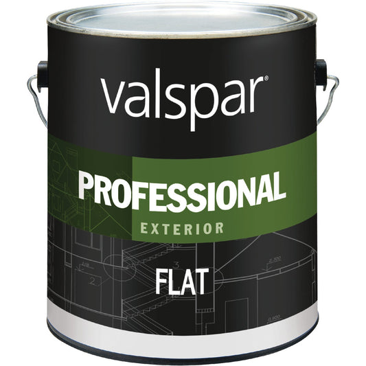 Valspar Professional 100% Acrylic Flat Exterior House Paint, Light Base, 1 Gal.