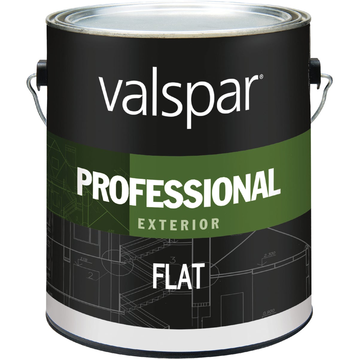 Valspar Professional 100% Acrylic Flat Exterior House Paint, Neutral Base, 1 Gal.