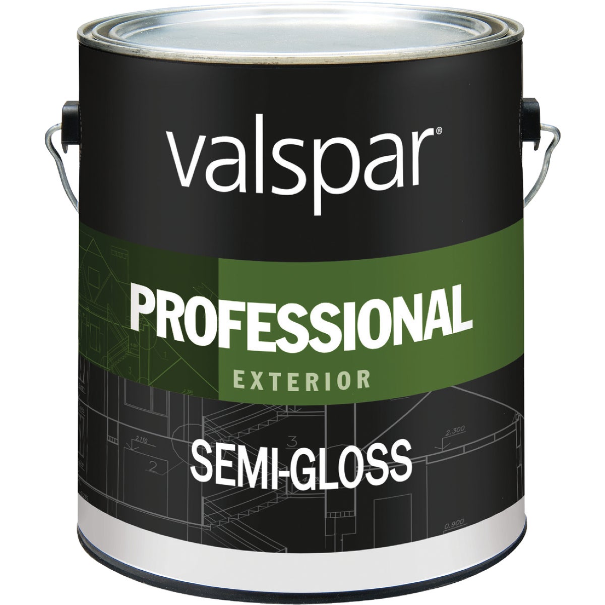 Valspar Professional 100% Acrylic Semi-Gloss Exterior House Paint, Light Base, 1 Gal.