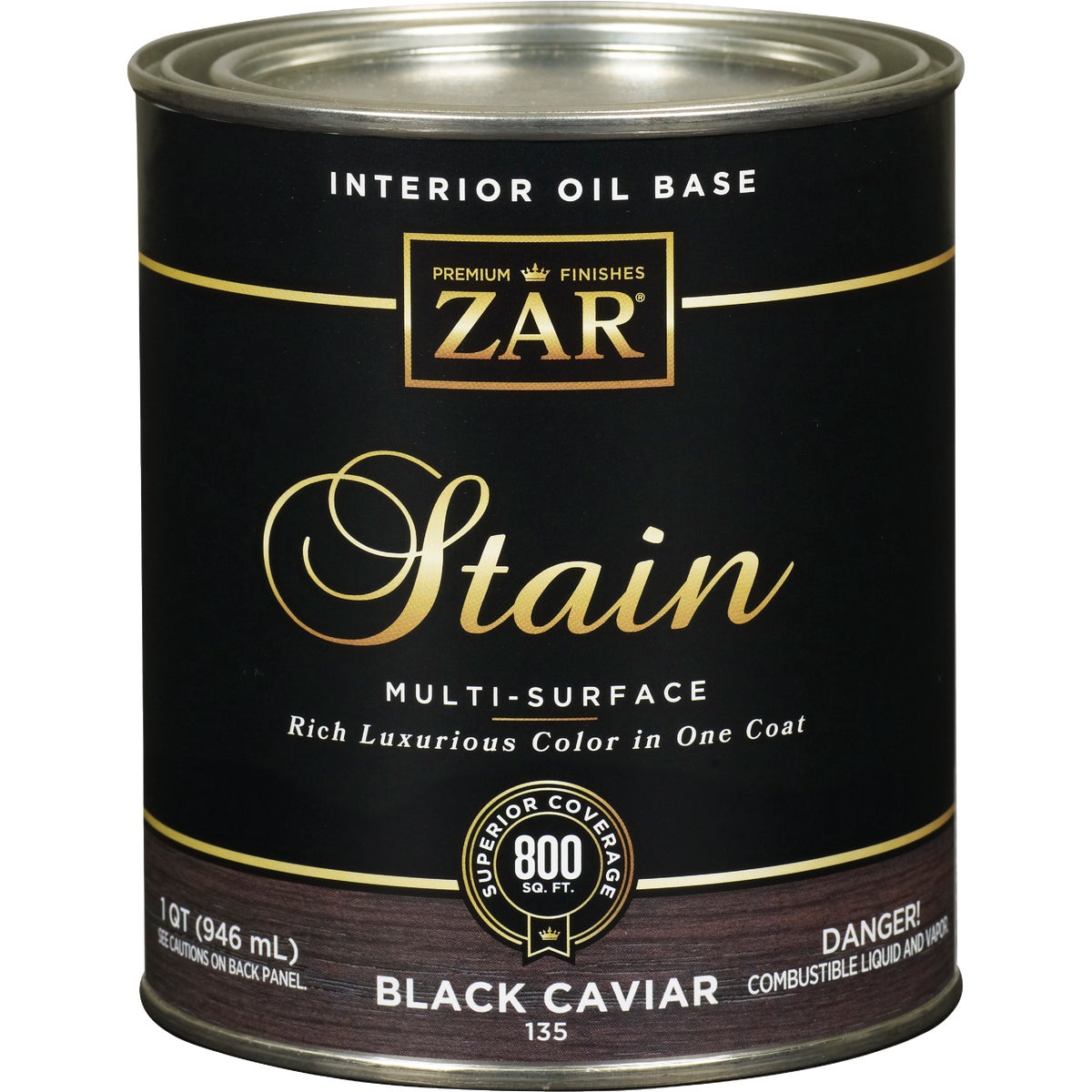 Zar 1 Qt. Blk Caviar Oil-Based Multi-Surface Interior Stain