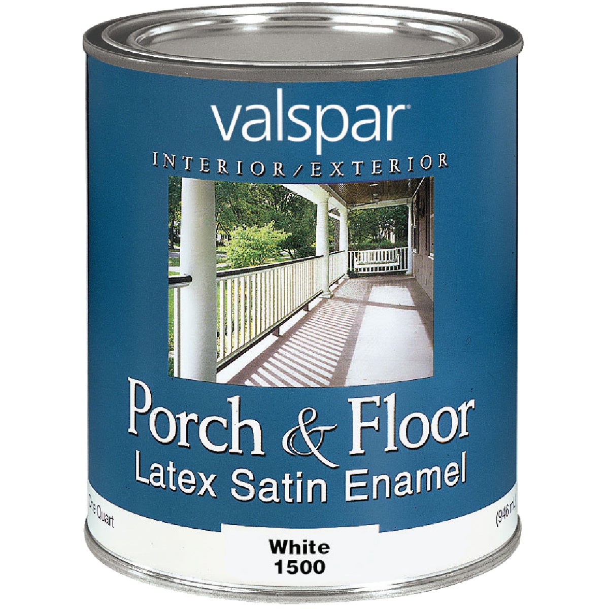 Valspar 1 Qt. White Self Priming Latex Satin Porch & Floor Enamel