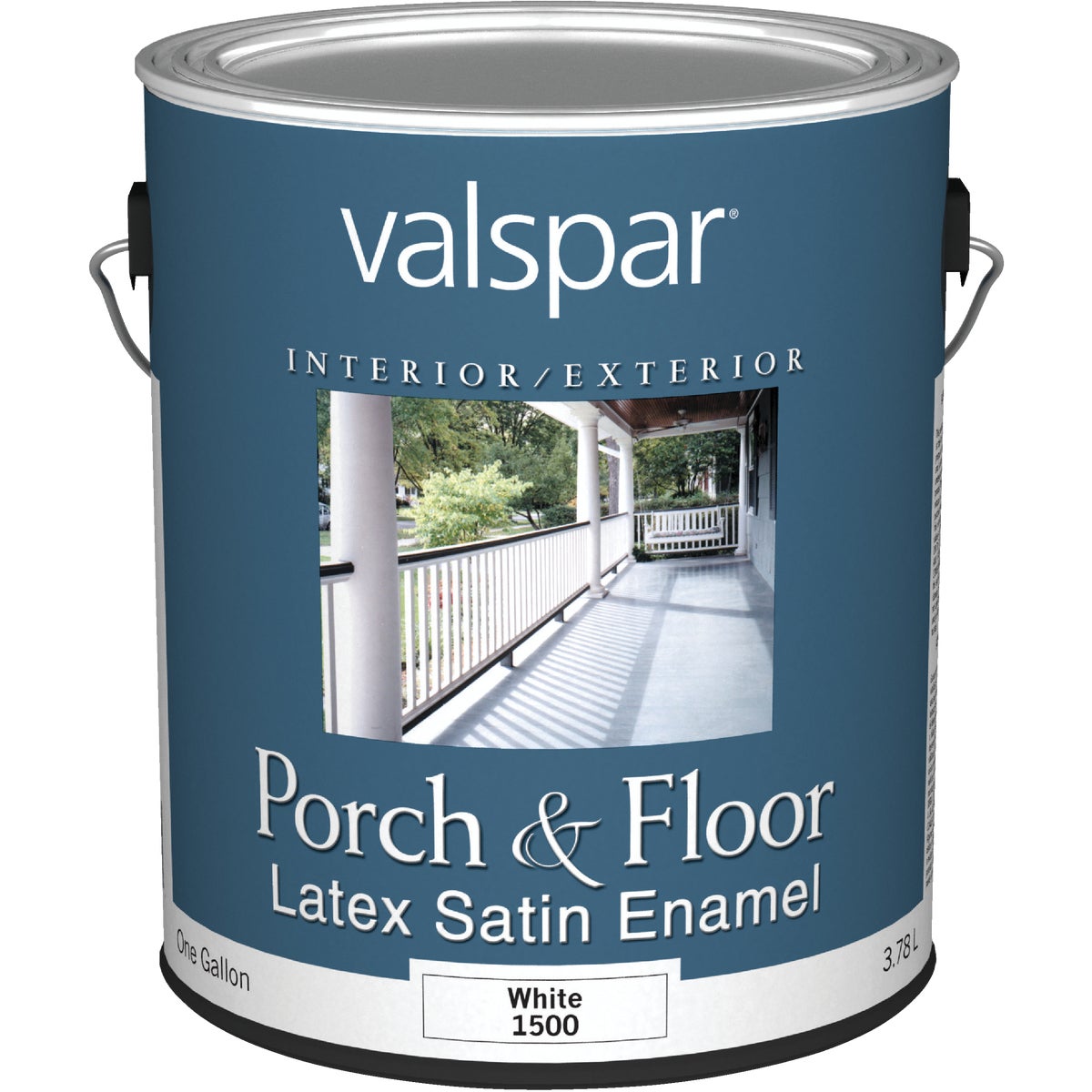 Valspar 1 Gal. White Self Priming Latex Satin Porch & Floor Enamel