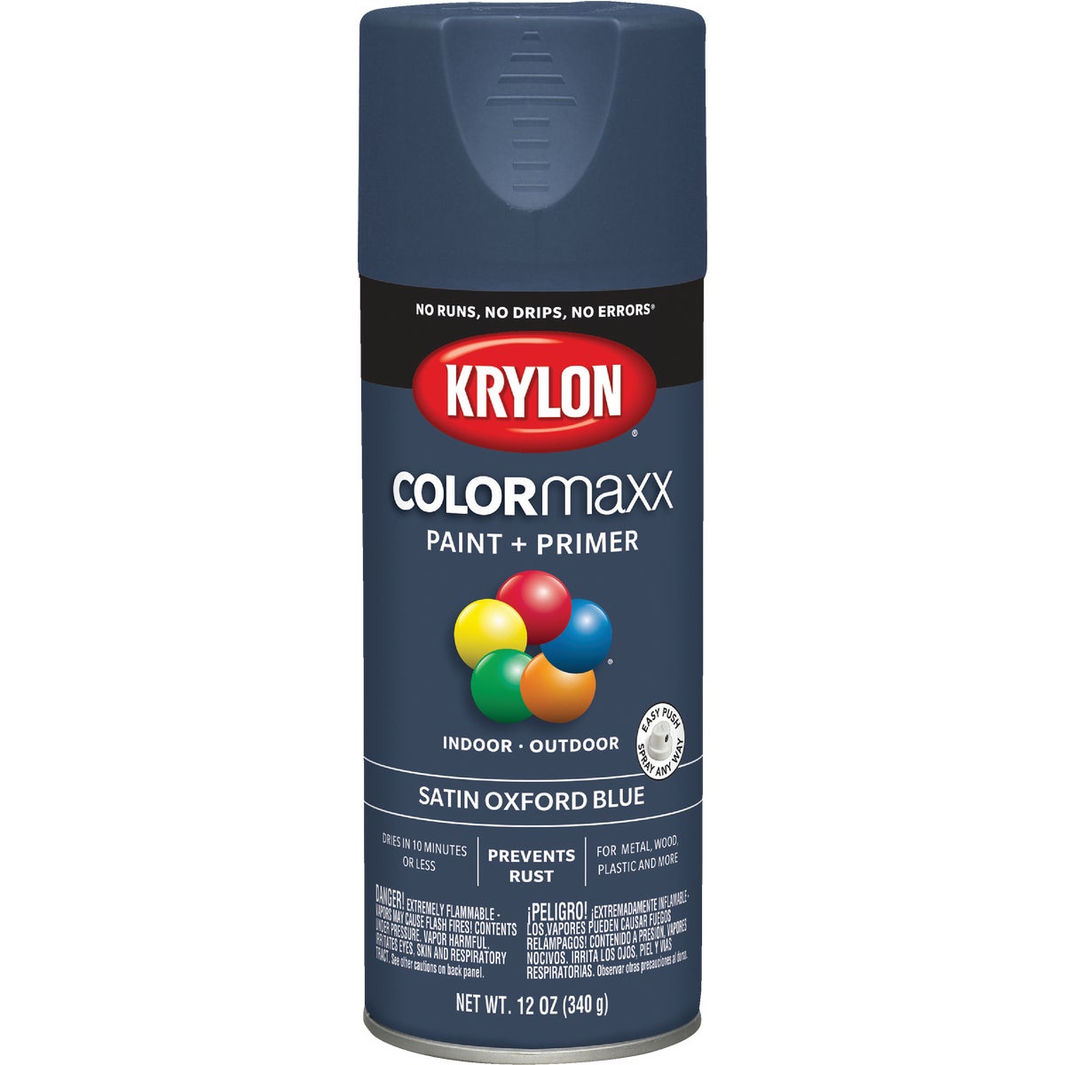 Krylon ColorMaxx 12 Oz. Satin Spray Paint, Oxford Blue