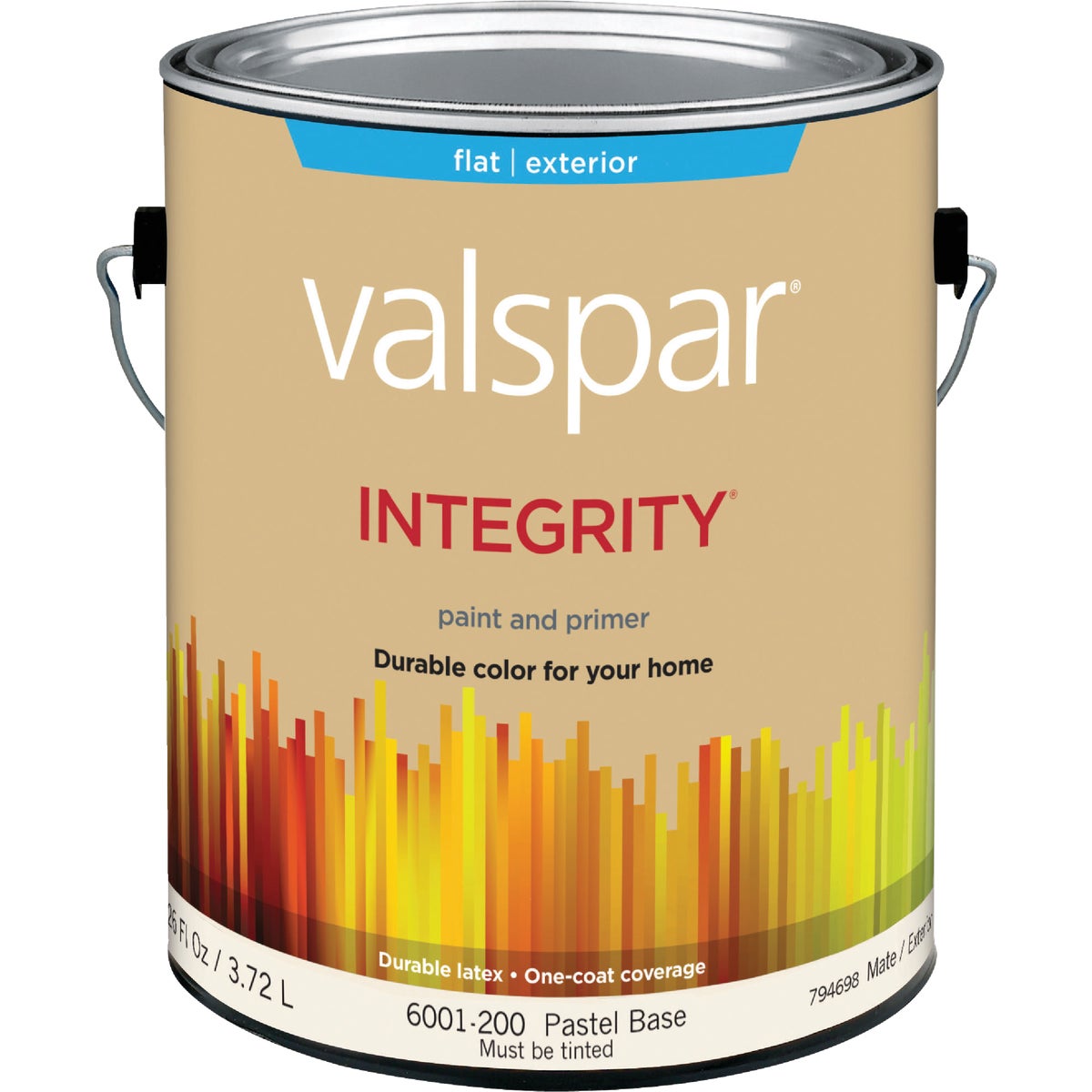 Valspar Integrity Latex Paint And Primer Flat Exterior House Paint, Pastel Base, 1 Gal.