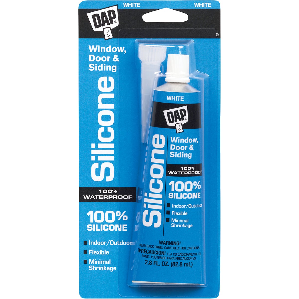 DAP 2.8 Oz. Window, Door & Siding Silicone Sealant, White