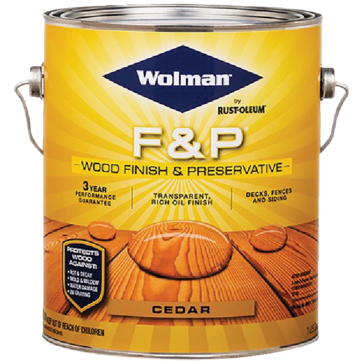 Wolman F&P Transparent Wood Finish And Preservative, Cedar, 1 Gal.