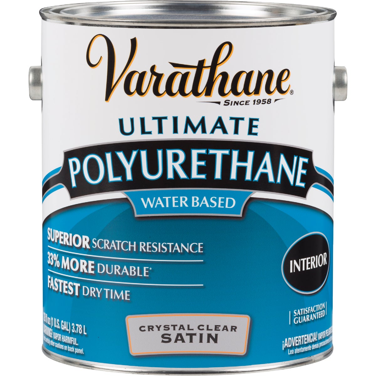 Varathane Satin No Odor Water Based Interior Polyurethane, 1 Gal.