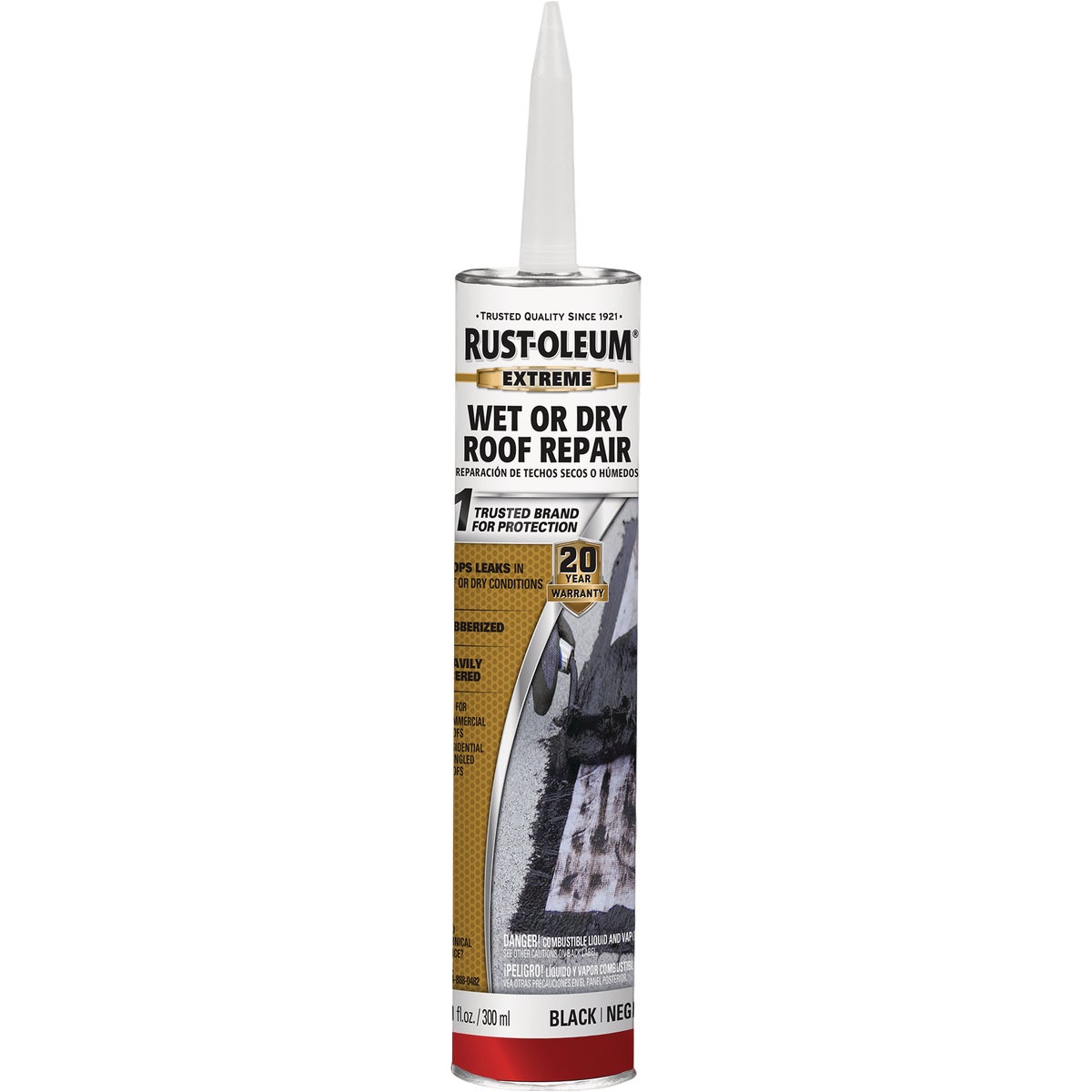 Rust-Oleum 10.1 Oz. Black Extreme Wet or Dry Roof Repair