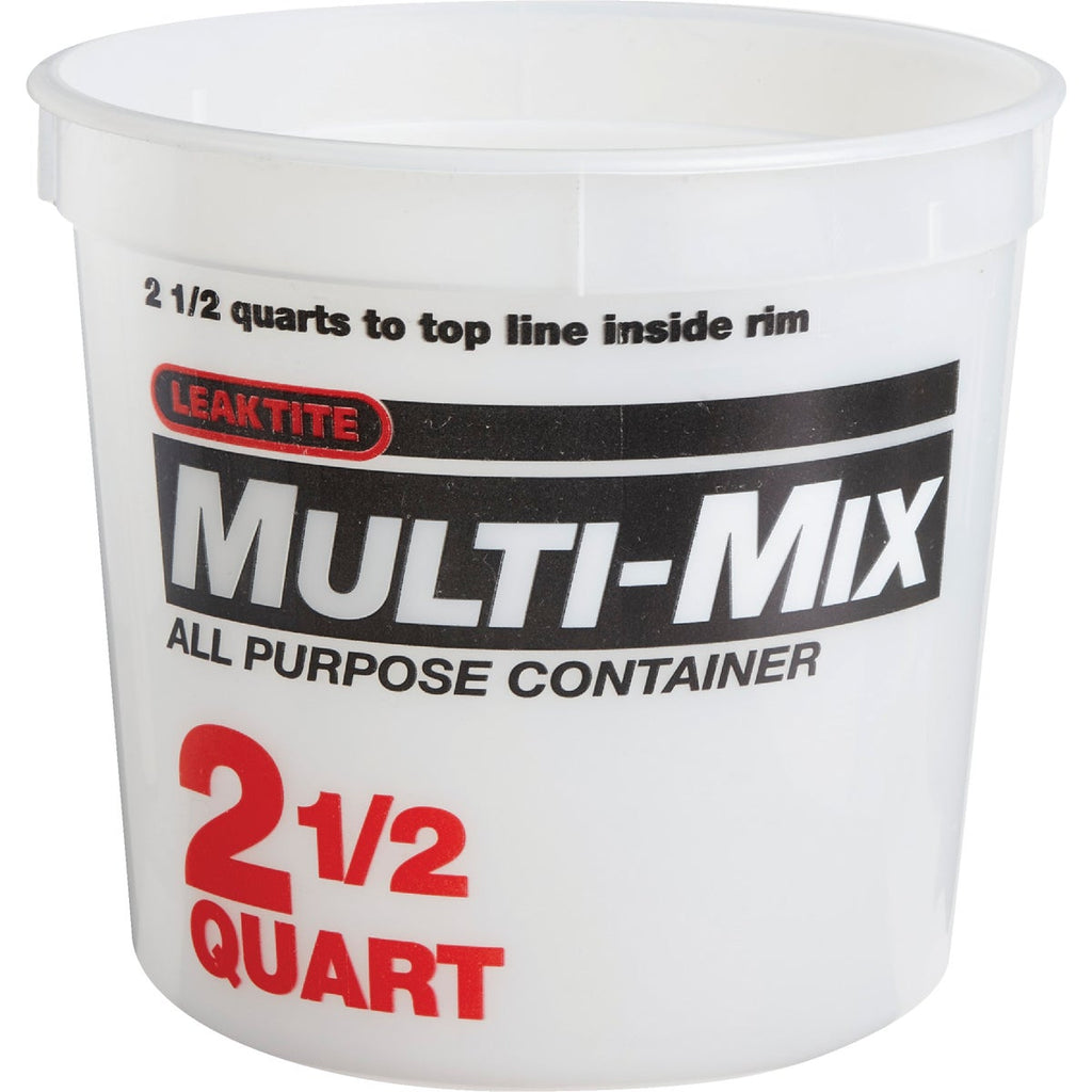 Leaktite 2.5 Qt. White Multi-Mix All Purpose Mixing And Storage Container