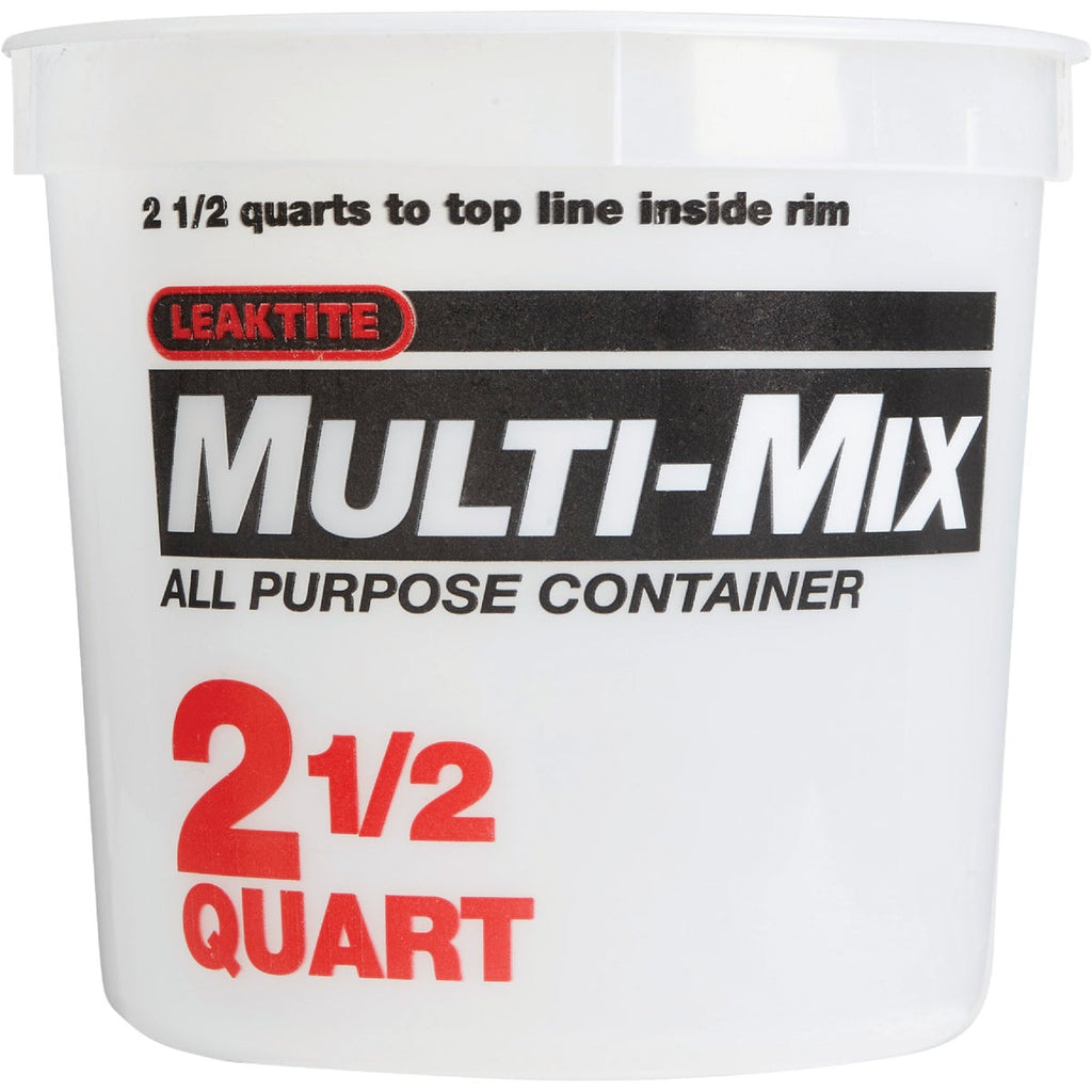 Leaktite 2.5 Qt. White Multi-Mix All Purpose Mixing And Storage Container
