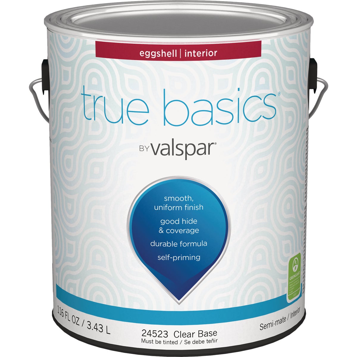 True Basics by Valspar Eggshell Interior Wall Paint, 1 Gal., Clear Base