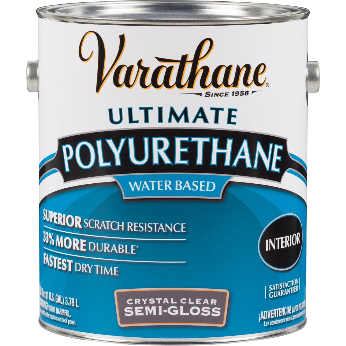 Varathane Semi-Gloss Low Odor Water Based Interior Polyurethane, 1 Gal.